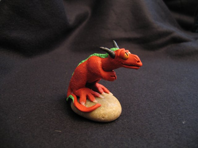 Dragon on a rock.